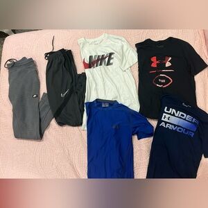 Nike and Under Armour Athletic Apparel Set